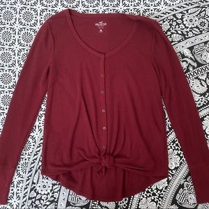 long sleeve button up top
